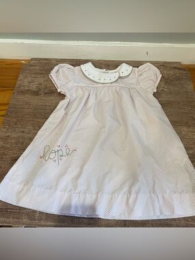 Lullaby Set Hope Embroidered Dress with Bib Collar Size 3T